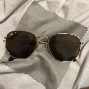 Ray-Ban Gold and Brown Women's Glasses